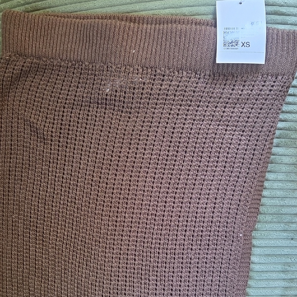 Forever 21 Brown Knit Midi Skirt
